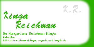 kinga reichman business card